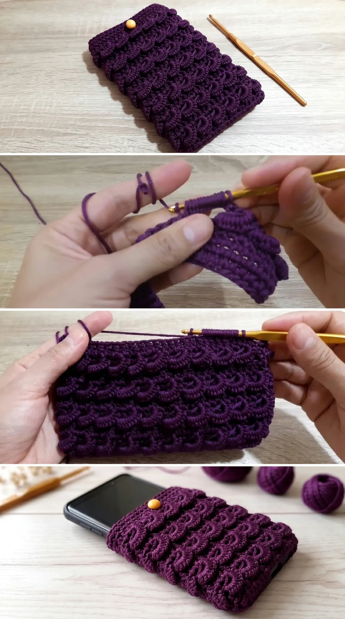 Crochet Textured Phone Case: A Chic Accessory pattern