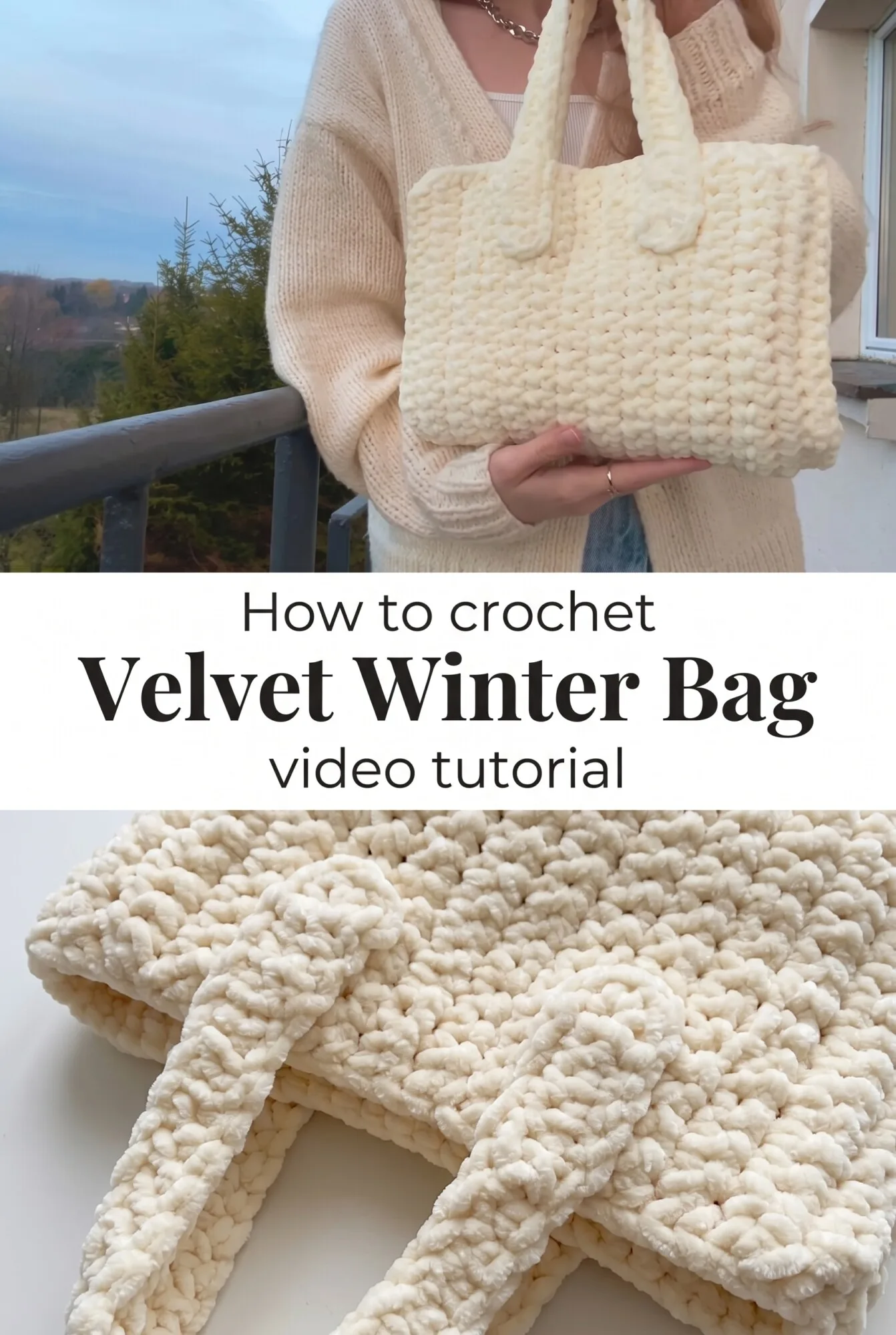 Crochet Velvet Winter Bag: A Soft and Fluffy Accessory
