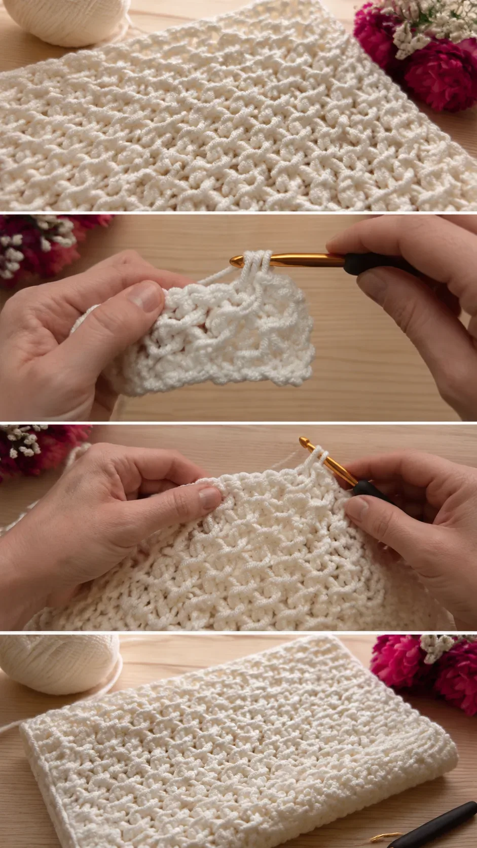 Crochet Textured Blanket: A Timeless Handmade Classic pattern